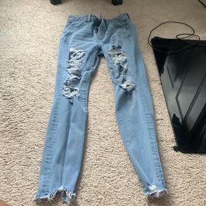 american eagle ripped jeans